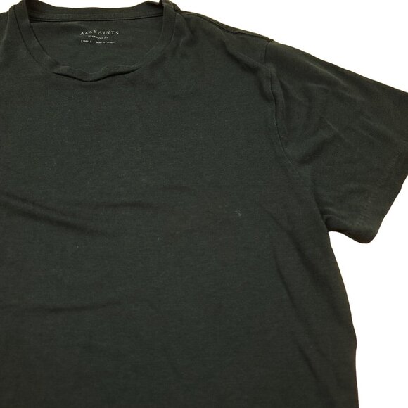 ALLSAINTS Mens Oversize XS T-Shirt Pluto SS Crew Grey Hi-Lo Hem MD007Q - Picture 4 of 13